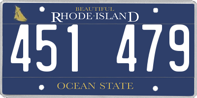 RI license plate 451479