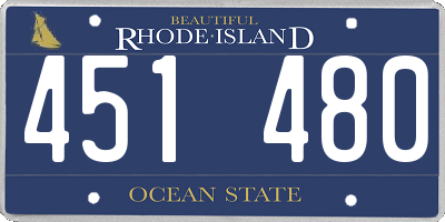 RI license plate 451480