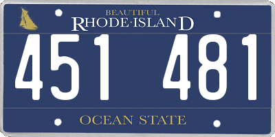 RI license plate 451481