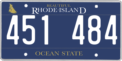 RI license plate 451484