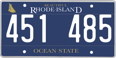 RI license plate 451485