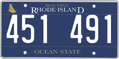 RI license plate 451491