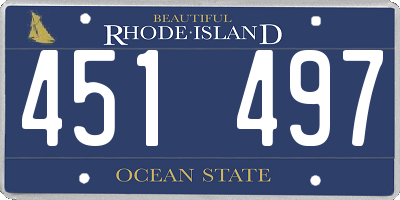 RI license plate 451497