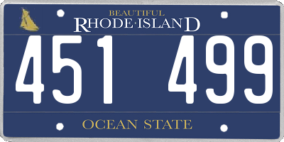 RI license plate 451499