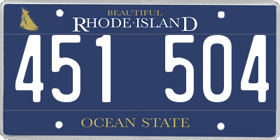 RI license plate 451504