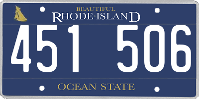RI license plate 451506