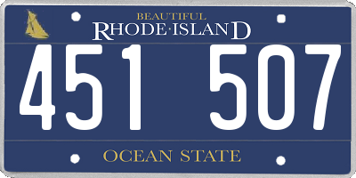 RI license plate 451507