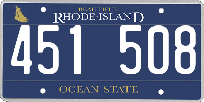 RI license plate 451508