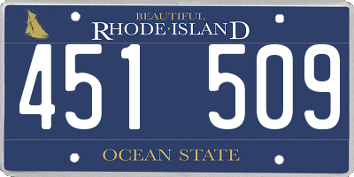 RI license plate 451509