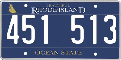 RI license plate 451513