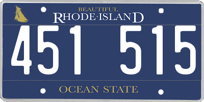 RI license plate 451515
