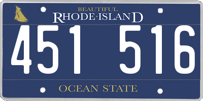 RI license plate 451516