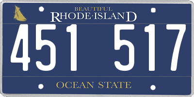 RI license plate 451517