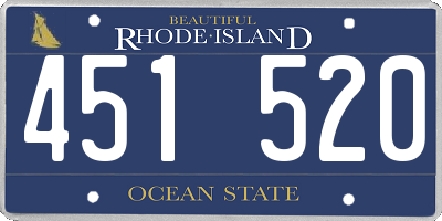 RI license plate 451520