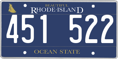 RI license plate 451522