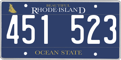 RI license plate 451523