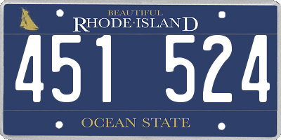 RI license plate 451524