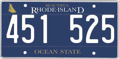 RI license plate 451525