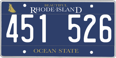 RI license plate 451526