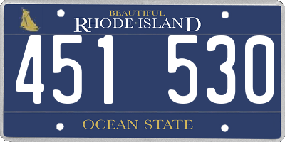 RI license plate 451530