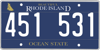 RI license plate 451531