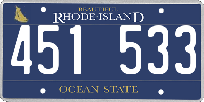 RI license plate 451533