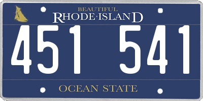 RI license plate 451541