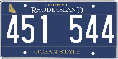 RI license plate 451544