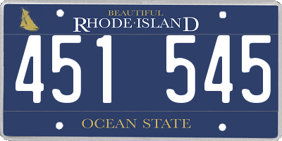 RI license plate 451545