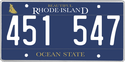 RI license plate 451547