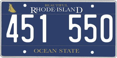 RI license plate 451550