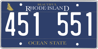 RI license plate 451551