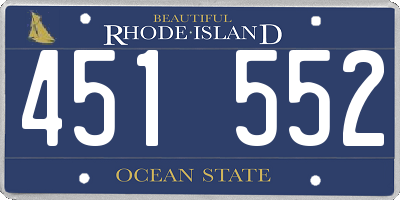 RI license plate 451552