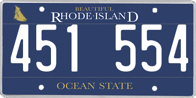 RI license plate 451554