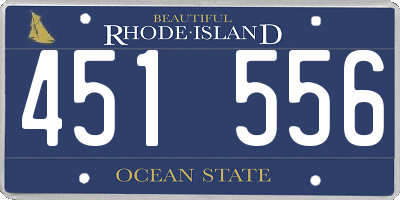RI license plate 451556