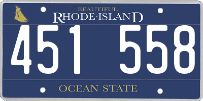 RI license plate 451558