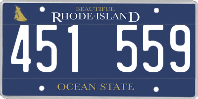 RI license plate 451559