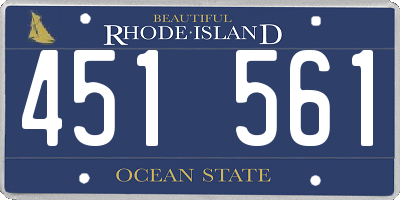 RI license plate 451561