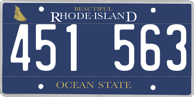 RI license plate 451563