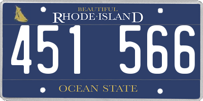 RI license plate 451566