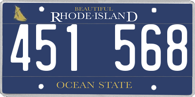 RI license plate 451568