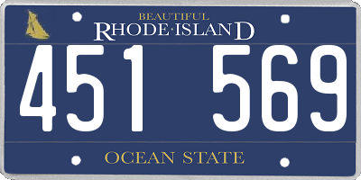 RI license plate 451569