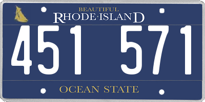RI license plate 451571