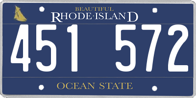 RI license plate 451572