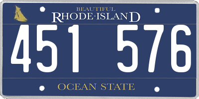 RI license plate 451576