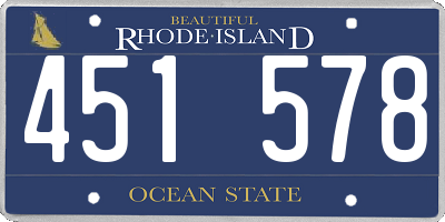 RI license plate 451578