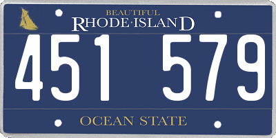 RI license plate 451579