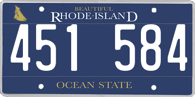 RI license plate 451584
