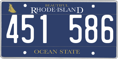 RI license plate 451586