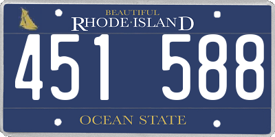 RI license plate 451588